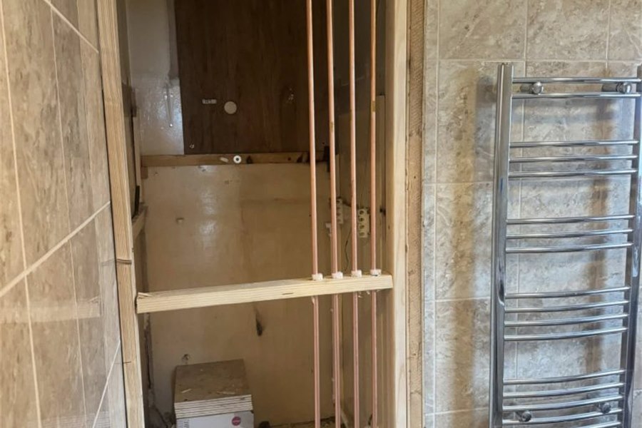 Commercial gas engineer servicing plant equipment in Stoke-on-Trent